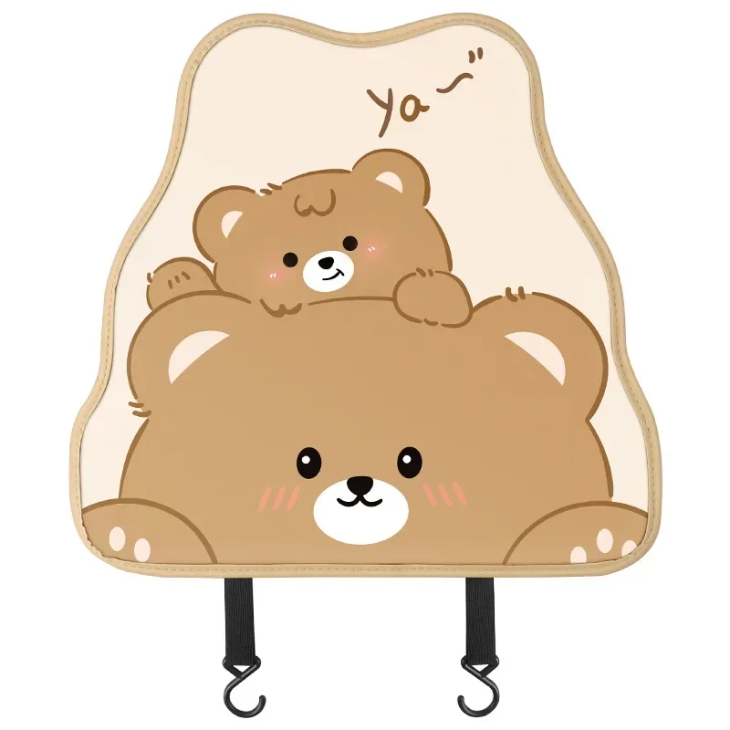 Cartoon Car Seat Back Anti-kick Mat Anti-Fouling And Anti-Dirty Cute Back Row Children Car Seat Protection Mat Anti-Wear Pa