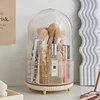 Rotating Makeup Organizer Large Capacity Cosmetics Makeup Brush Holder With Lid Multi-Functional Pen Holder Lipstick Storage Box 2