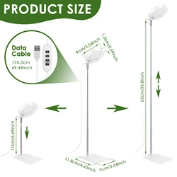 Enhanced Adjustable Full Spectrum LED Grow Light with Timer and Dimming Options (White)