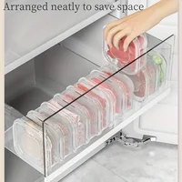 Récipient de stockage des aliments réutilisable, récipient de réfrigérateur en plastique avec couvercle, préparation des repas pour garder la fraîcheur pour la réfrigération 2