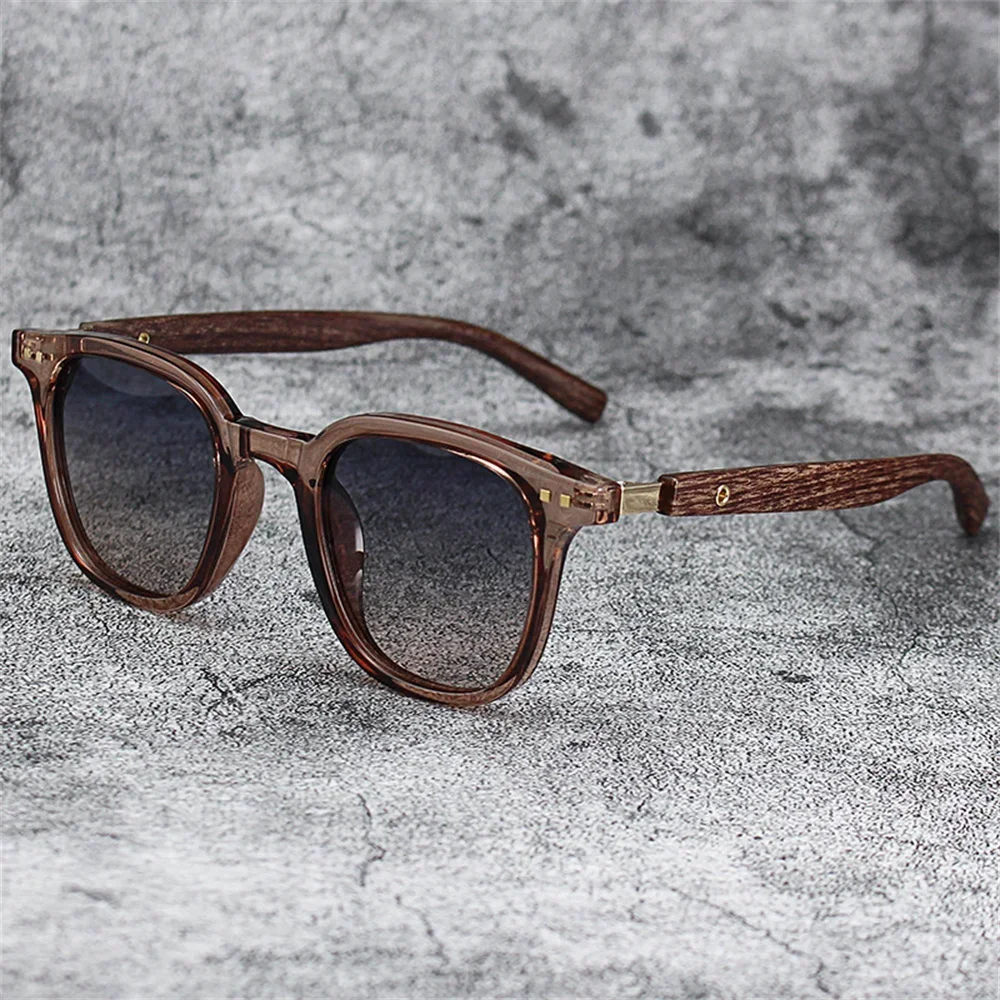 Hot Sale Vintage Sunglasses Retro Women Men Wood Grain Eyewear Polarized Eyeglasses Outdoor UV Protection Travel Sun Glasses