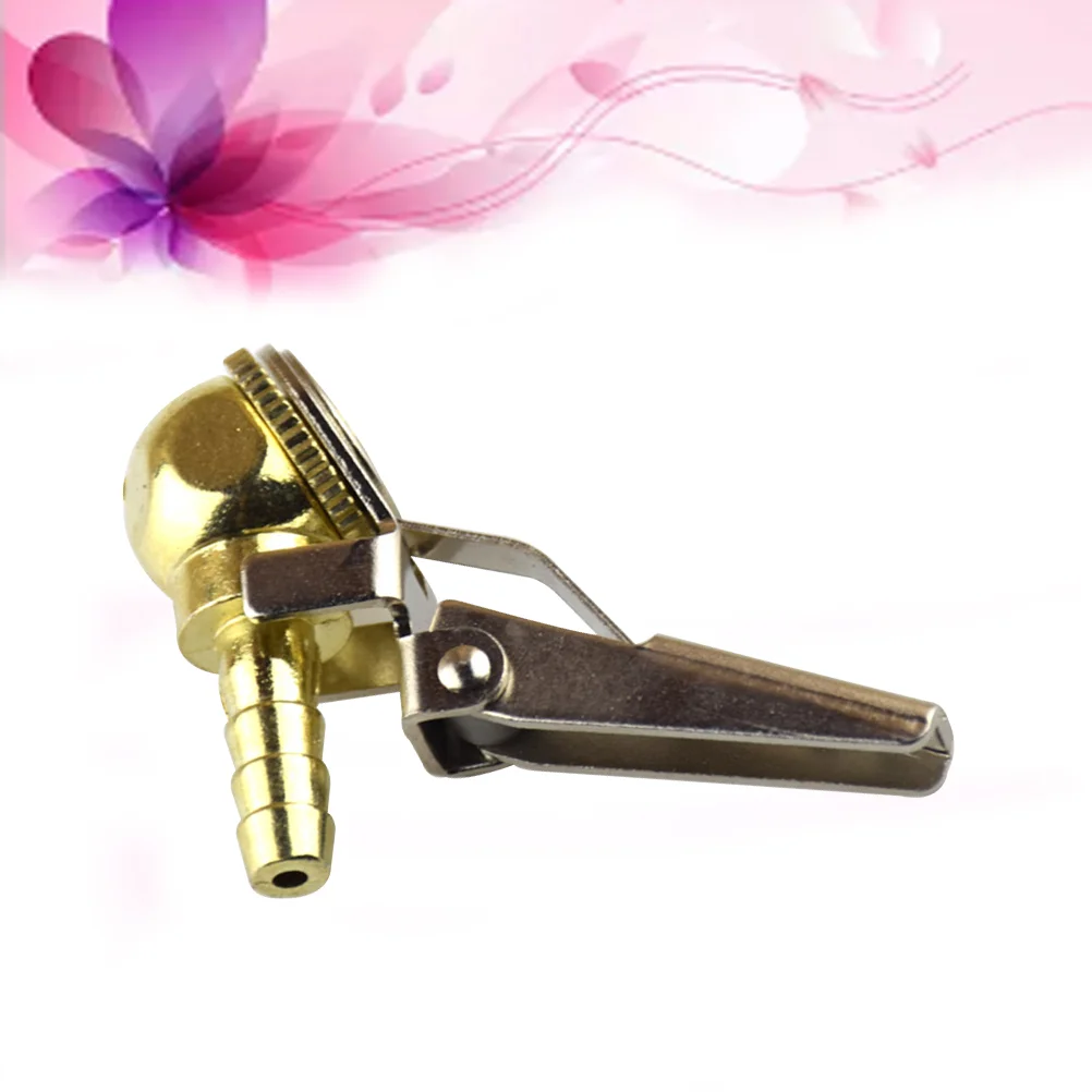 

Pure Copper Chuck Type Air Nozzle Pneumatic Pump Adapter Connector(Golden)