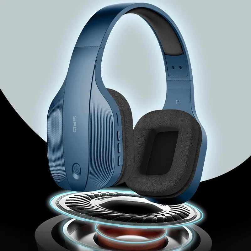 

HiFi Wireless Headphones Bluetooth Foldable Earphone Support TF Card/FM Stereo Headset With Mic Audio Cable For iPhone Tablet
