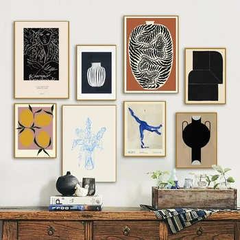 Minimalism Lemon Vase Canvas Art Poster