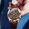 OLEVS Original Luxury Brand Men's Watches High Quality Waterproof Quartz Watch for Men Fashion Leather Strap Man Wristwatch 3