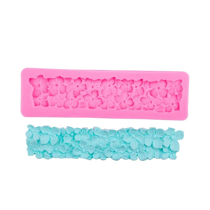 

Long Strips Of Flower Pattern Liquid Silicone Mold Cake Chocolate Surrounded By Decal Decorative Intricate Pattern 3D Baking