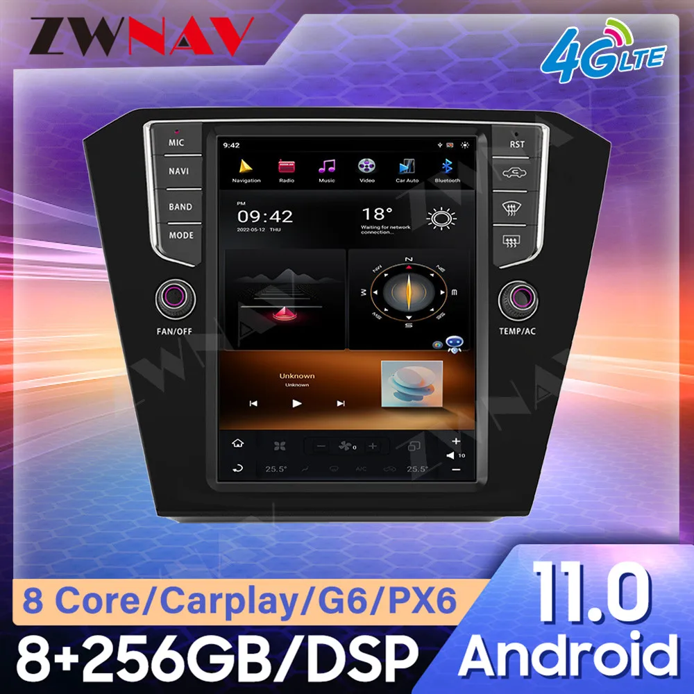 

For Volkswagen VW Passat B8 Magotan 2014-2020 256GB Verticl Screen Android 11 CARPLAY multimedia Player GPS Audio Radio Auto