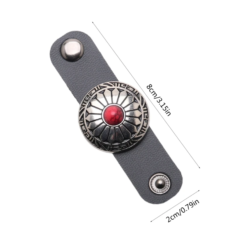 5Pcs Faux Leather Scarf Clasp Clips Cowboy Bandana Square Scarf Neckerchief Buckle Clothing Accessories
