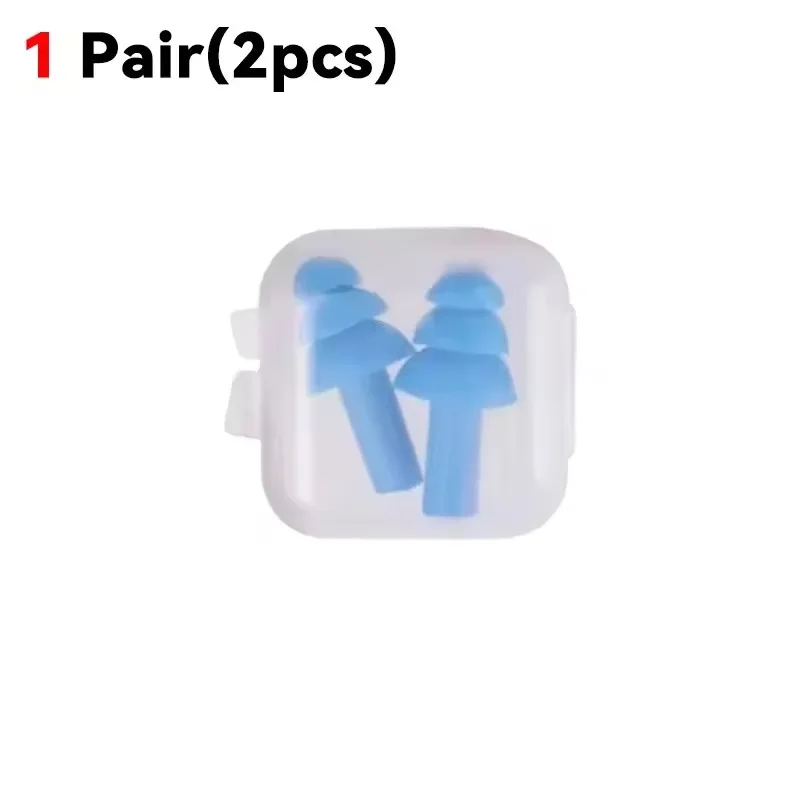 25/1 пара берушів для сну з шумозаглушенням Багаторазові силіконові звукові блоки беруші Літні водонепроникні беруші для плавання з коробкою