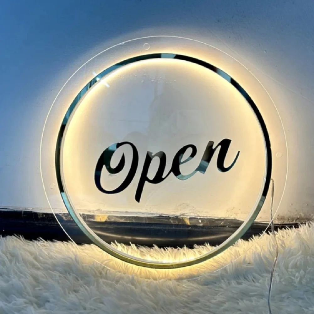Business Neon Lights Logo Sign Acrylic Led Open sign for business open sign for door open open sign led for salon sign
