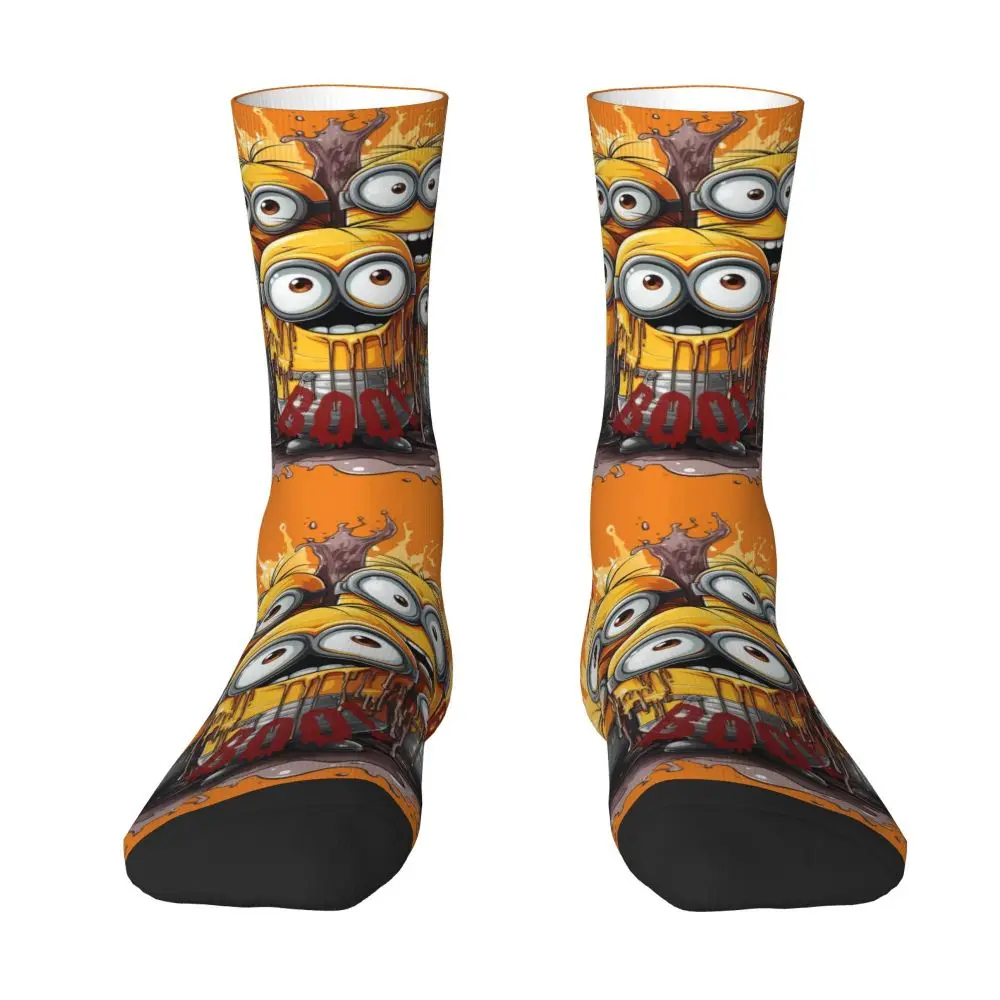 Custom Cool Print M- Minions Cartoon Socks for Women Men Stretchy Summer Autumn Winter M- Minions Bananas Crew Socks 61 Sae842bc814f442fd82908685a3b6fd09M