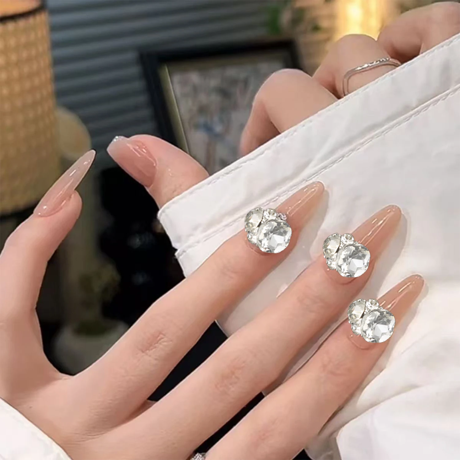 Resin Crystal Nail Art Rhinestones 3D Ballet Design French Manicure