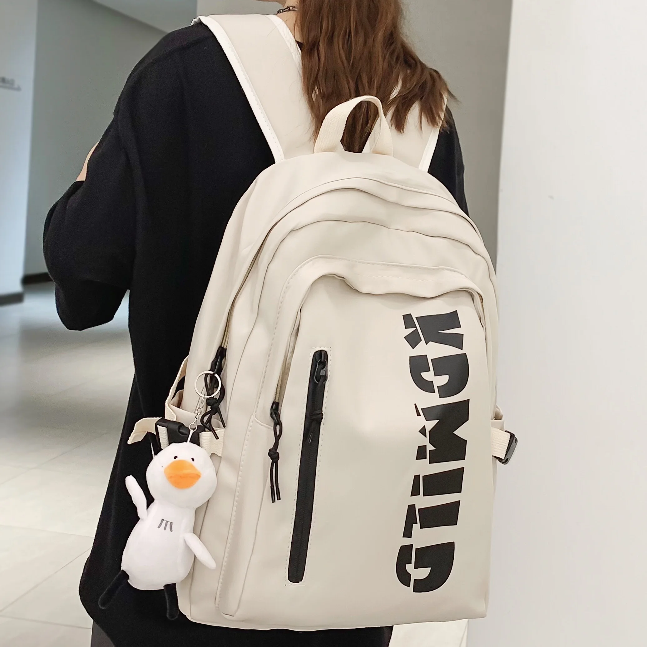 

Классная белая вместительная школьная сумка для девочек и мальчиков, рюкзак для колледжа для мужчин и женщин, модная Дорожная сумка унисекс для ноутбука