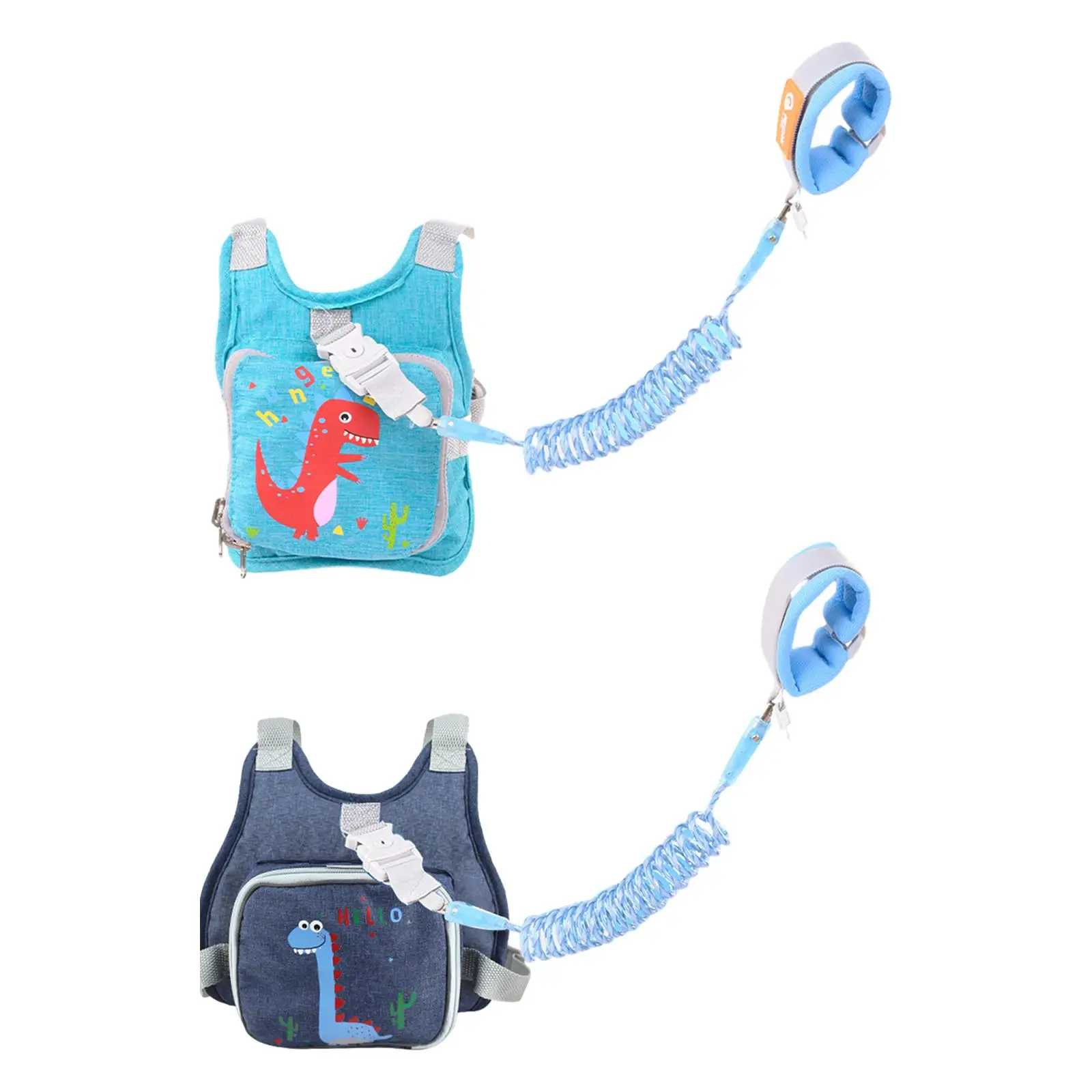 

2 in 1 Toddlers Leash Kids Safe Harness Adjustable Shoulder Strap Comfortable Anti Lost Wristband for Walking Travel Shopping