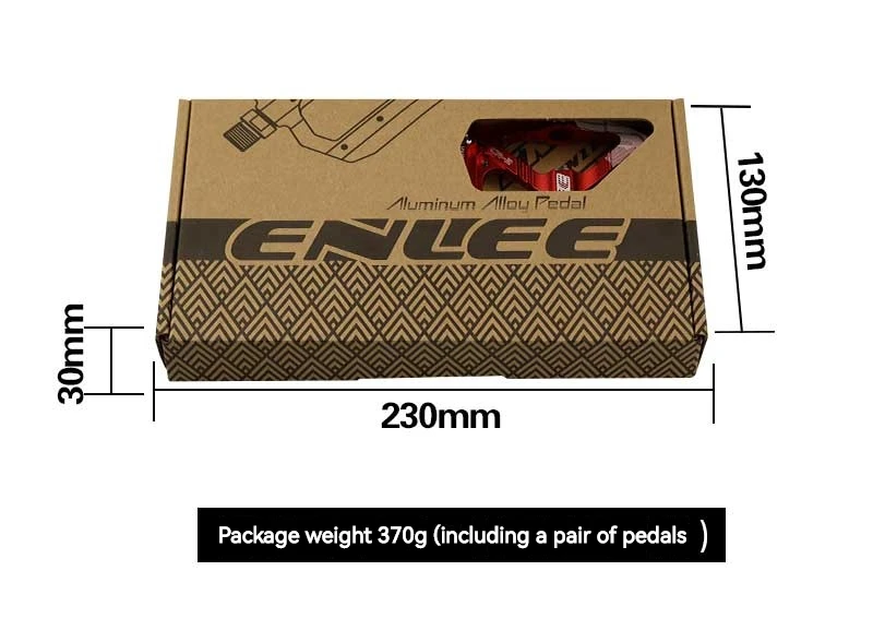 ENLEE Bicycle Pedal Lightweight CNC Aluminum Alloy Durable DU Bearing Non-Slip MTB BMX Road Bike Pedals 