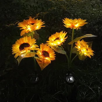 Solar LED Sunflower Garden Lights 1