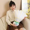 55x47cm White Plush Shuttlecock Pillow Stuffed Badminton Sport Ball Equipment Cushion Back Support Plushie Peluche Gift 1