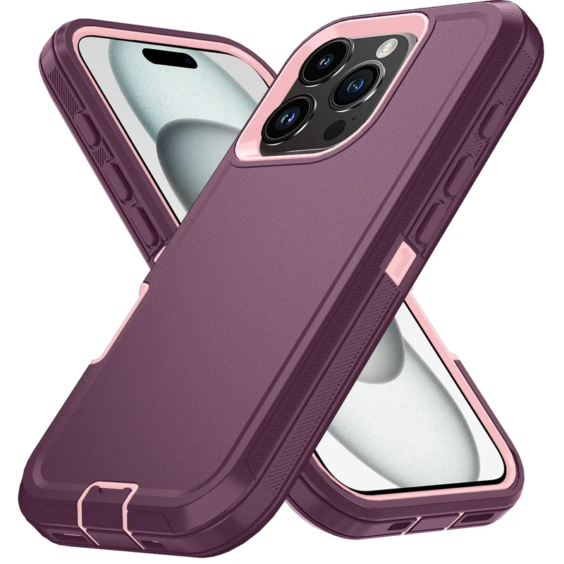 Shockproof Armor Defender Phone Case - Hard PC TPU Stand Protector Cover