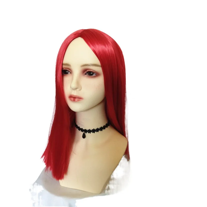Halloween Horror Nacht Anime Perücke Sally Cosplay Perücken Rot Mittellanges Glattes Haar Perücke Für Frauen – Detail 17