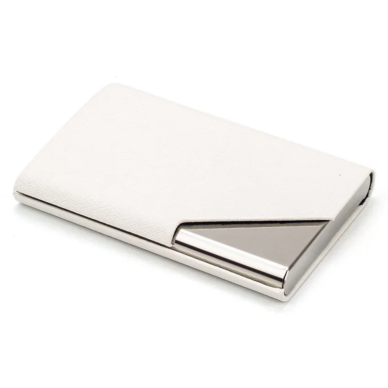 Wallet Card Holder PU Leather Business ID Credit Card Holder for Women Men Fashion Brand Metal Aluminum Case