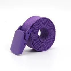 Vibrant Unisex Nylon Canvas Fashion Belt - Trendy Casual Accessory - 120cm (PURPLE)