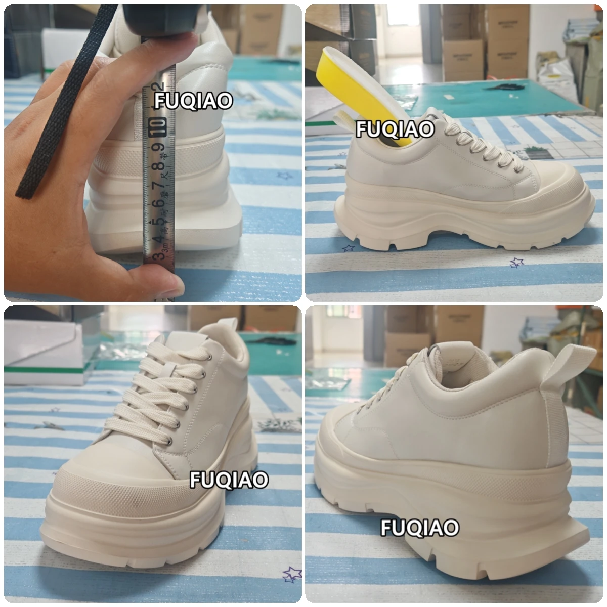 10CM 남성용 천연 가죽 플랫폼 키높이 슈즈 청키 스니커즈 캐주얼 편안한 하이 브랜드 키높이 신발