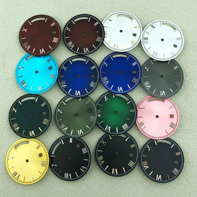 Elegant 31mm Roman Dial with Dual Calendar for Automatic Mechanical Watches