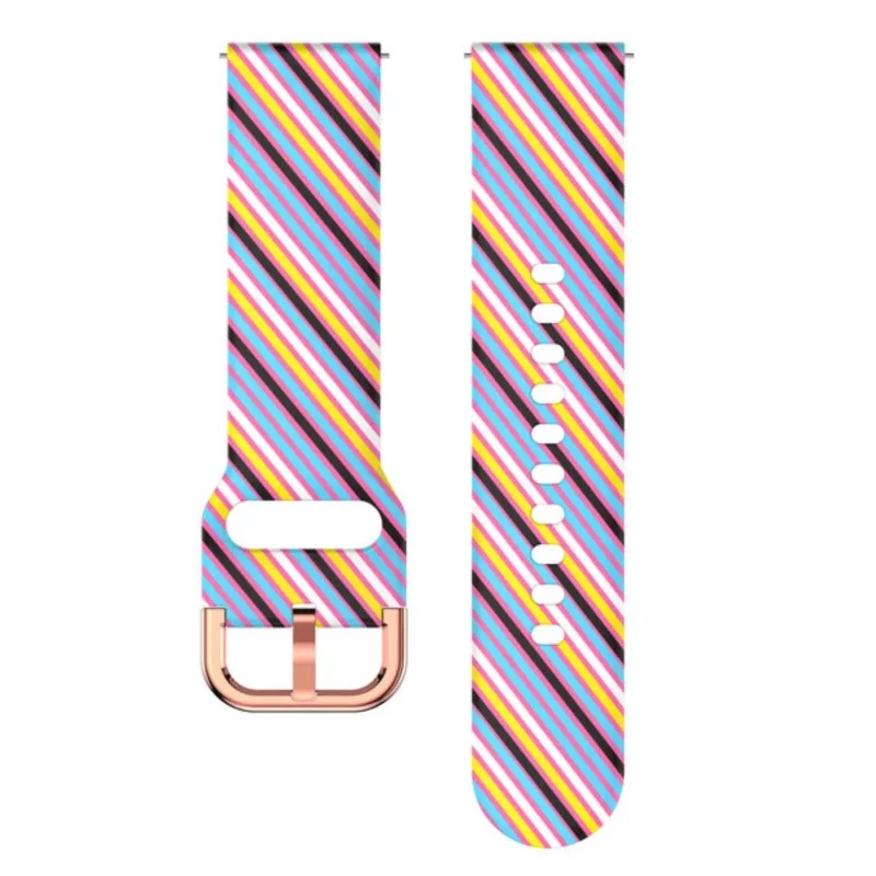Colorful Silicone Replacement Band - Patterned 20mm/22mm Watch Strap