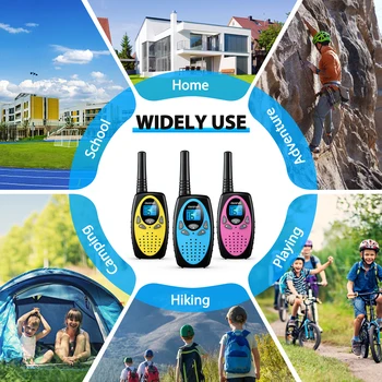 AWANFI Walkie Talkies Rechargeable 3 Pack for Kids Adults, 2 Way Radios with 1200 mAh Li-ion Battery, 22 Channels for Outdoor 6