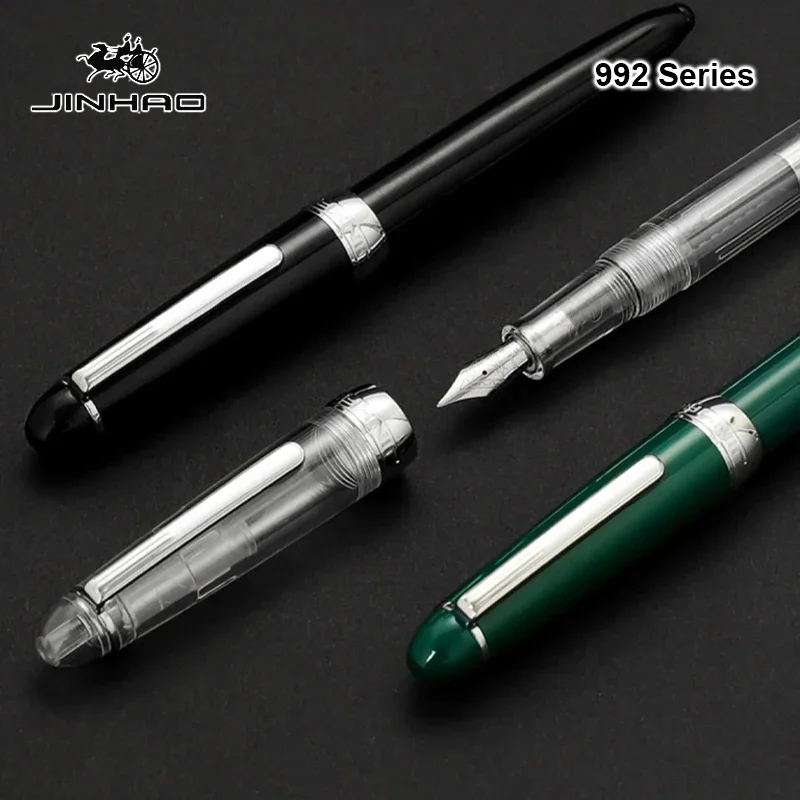 Jinhao 992 Fountain Pen Luxury Pen Elegant Calligraphy Ink Pens Transparent Color Writing Office School Supplies Stationery 3