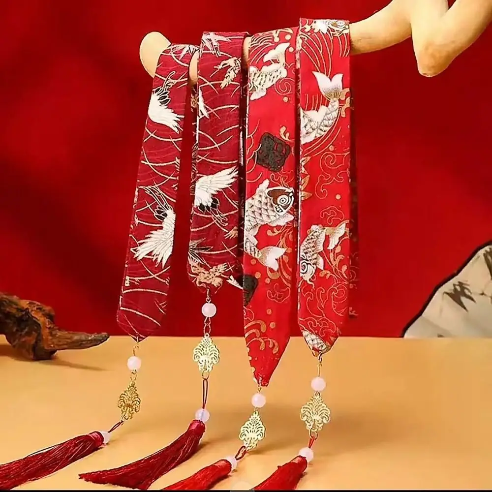 Retro Quasten lange Haar bänder chinesische Art Haar bänder Bogen Haarschmuck Kopfschmuck chinesische Hanfu Stirnbänder Haarschmuck – Detail 3