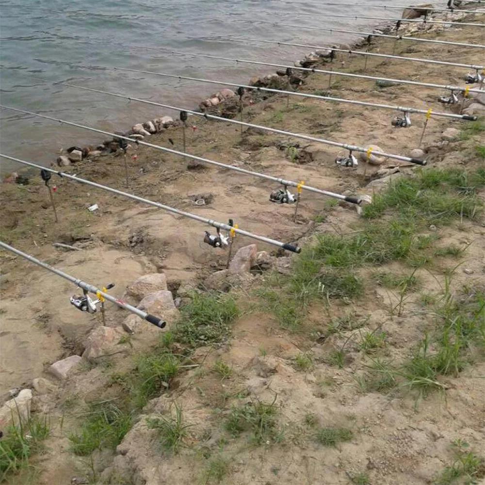 55-100CM Extending Stainless Steel Fishing Bankstick Adjustable Carp Fishing Bank Stick Fishing Rod Pod Rest For Bite Alarm