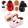 Baby Girl Princess Shoes High Quality PU and TPR Anti-slip Cute Bowknot Toddler Birthday Party Shoes for 0-18 M 2023 New Fashion 1
