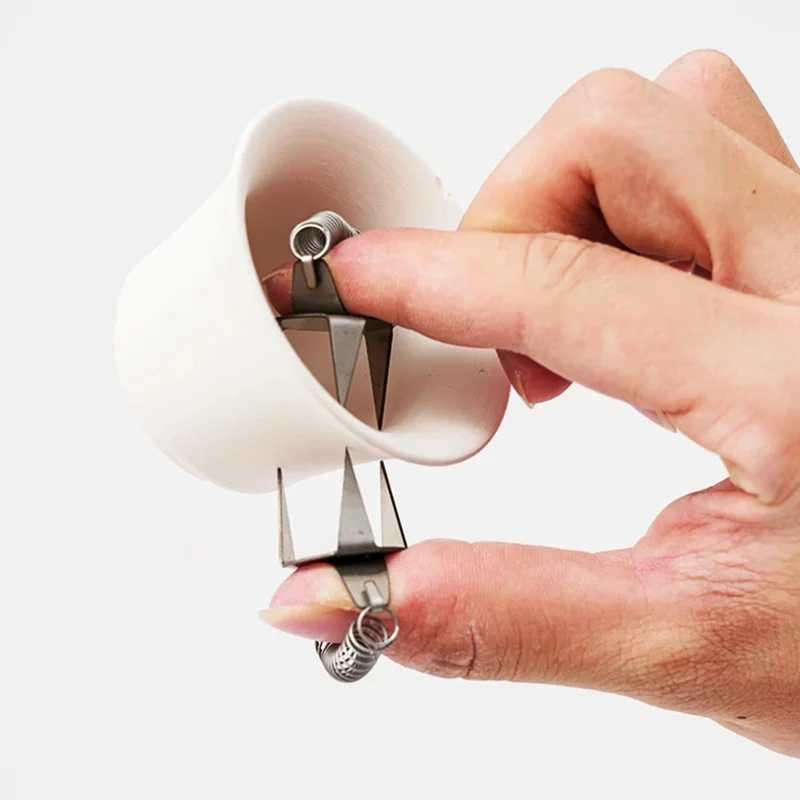 Pottery Glaze Tools Fingertip Dip Glaze Clip Stainless Steel Clip DIY Tea Cup Ceramic Coloring And Glazing Tool