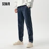 Semir 2024 Jeans Men Spring Elastic Drawstring Daily Simple Commuting Classic Trousers Fashion Trend Retro Washed Pants 1