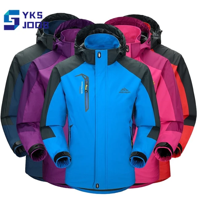 Men Waterproof Hiking Jacket Women Windproof Windbreaker Camping