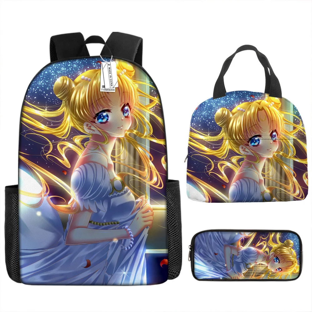  Skip and Loafer Anime Backpack Three Piece Set Unisex  Shoulders Bag Fashion 3D Printing Travel Bags (B)