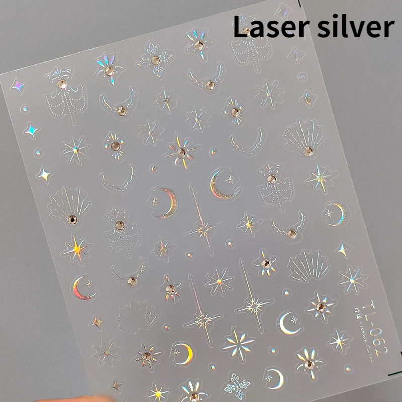 Elegant Starlight Glitter Rhinestone Nail Art Stickers