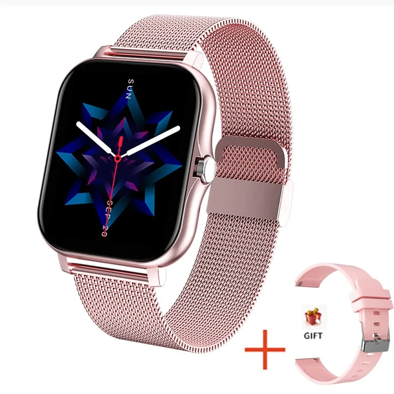 2022 New Women Smart Watch Men 1.69" Color Screen Full Touch Fitness Tracker Bluetooth Call Smart Clock Ladies Smartwatch Women 