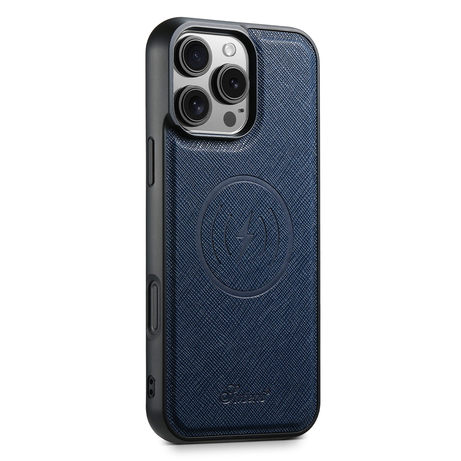 SUTENI حافظة هاتف شحن لاسلكي فاخرة من جلد البولي ي...