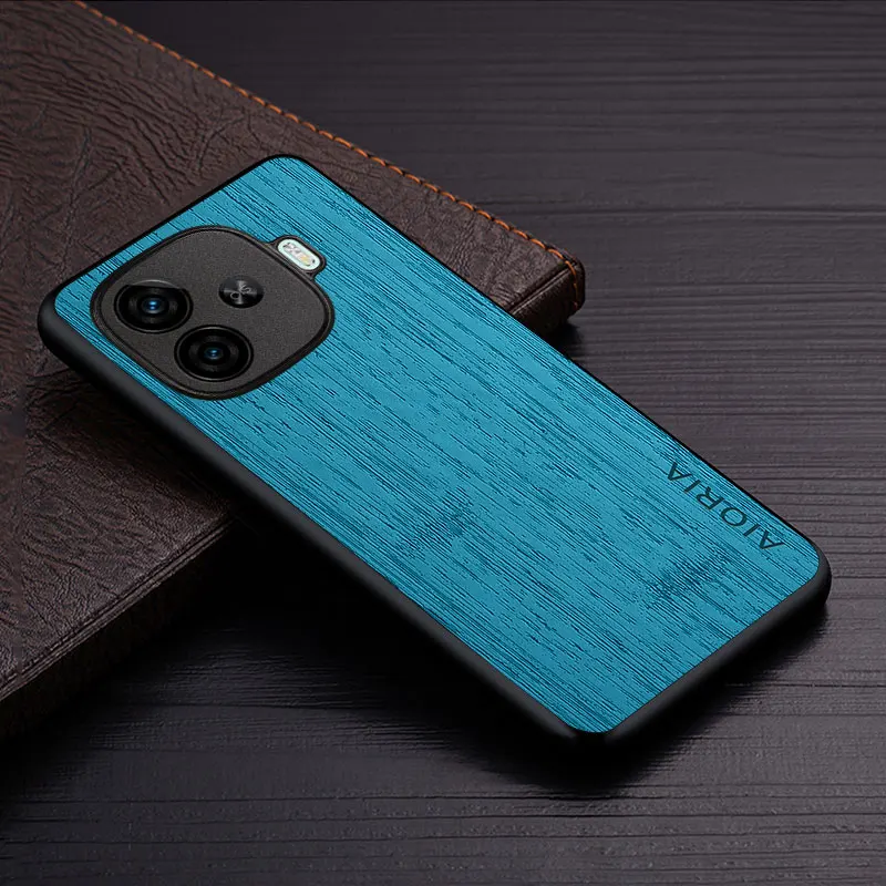 Luxury Bamboo Wood Pattern Leather Phone Case Cover