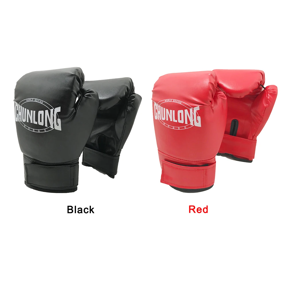 1 Pair Printing Thickened Kick Boxing Gloves Sanda Women Men Training Gloves