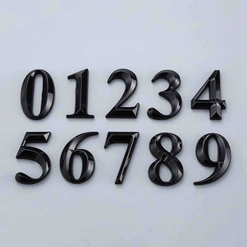 5CM Plastic Number Tag Numeral Door Plaque House Drawer Sign Address Door Label house number signs house numbers number plate door signs