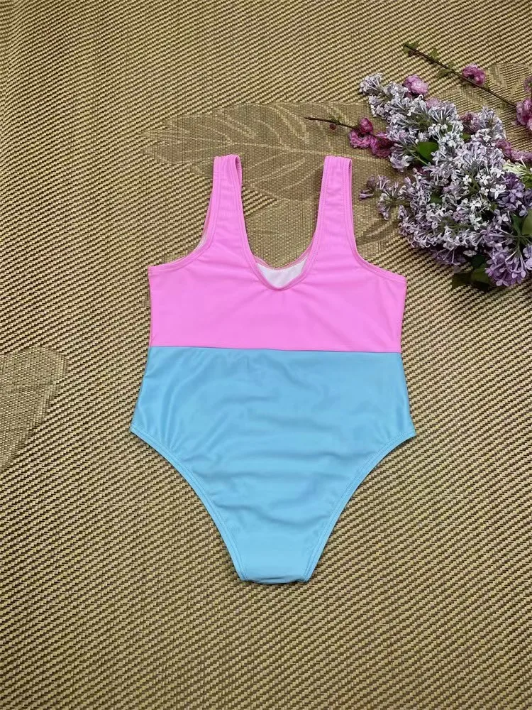 New Fashion Cute Kid One-Piece Sweet Girl Swimwear Stylish Child Hot Summer Beachwear Bathingsuit