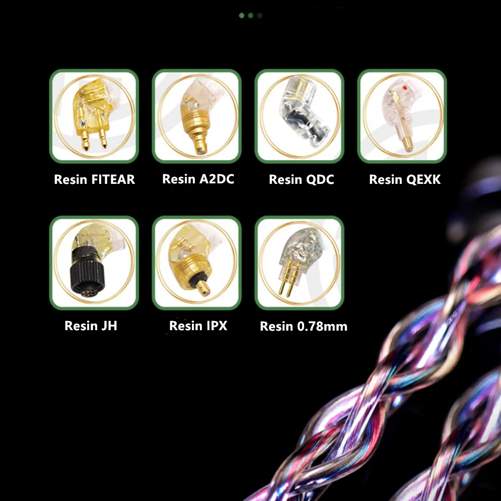 HAKUGEI RAINBOW UNICORN 7NOCC Litz Wire HiFi Earphone Upgrade