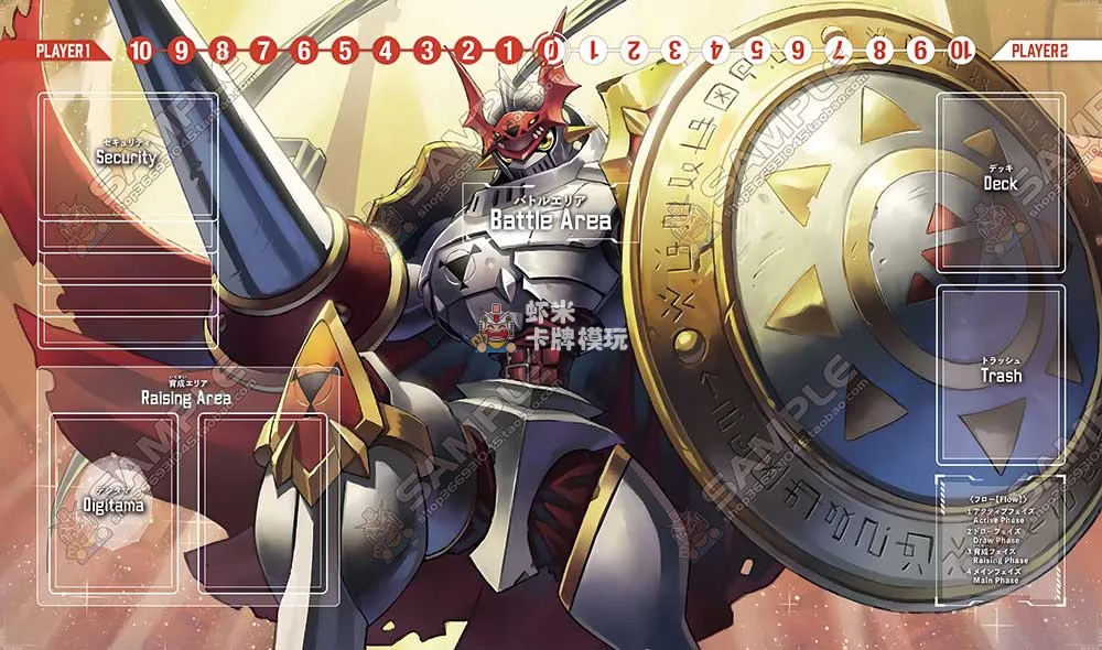 600X350X2Mm Diy Digimon Adventure Gallantmon Card Battle Mat Dtcg Single  Player Board Game Card Battle Card Pad Gift Toy - AliExpress 26