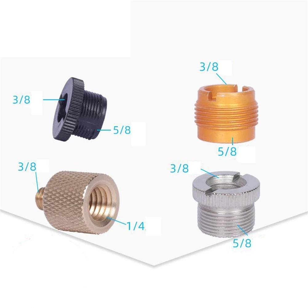 Audio Adapter Audio Adapter Set 5/8Male To 3/8 1/4Female Threaded Screw Mic Stand Clip Mount Adapter Accessories For Connect Shock Mount Suspension Stand