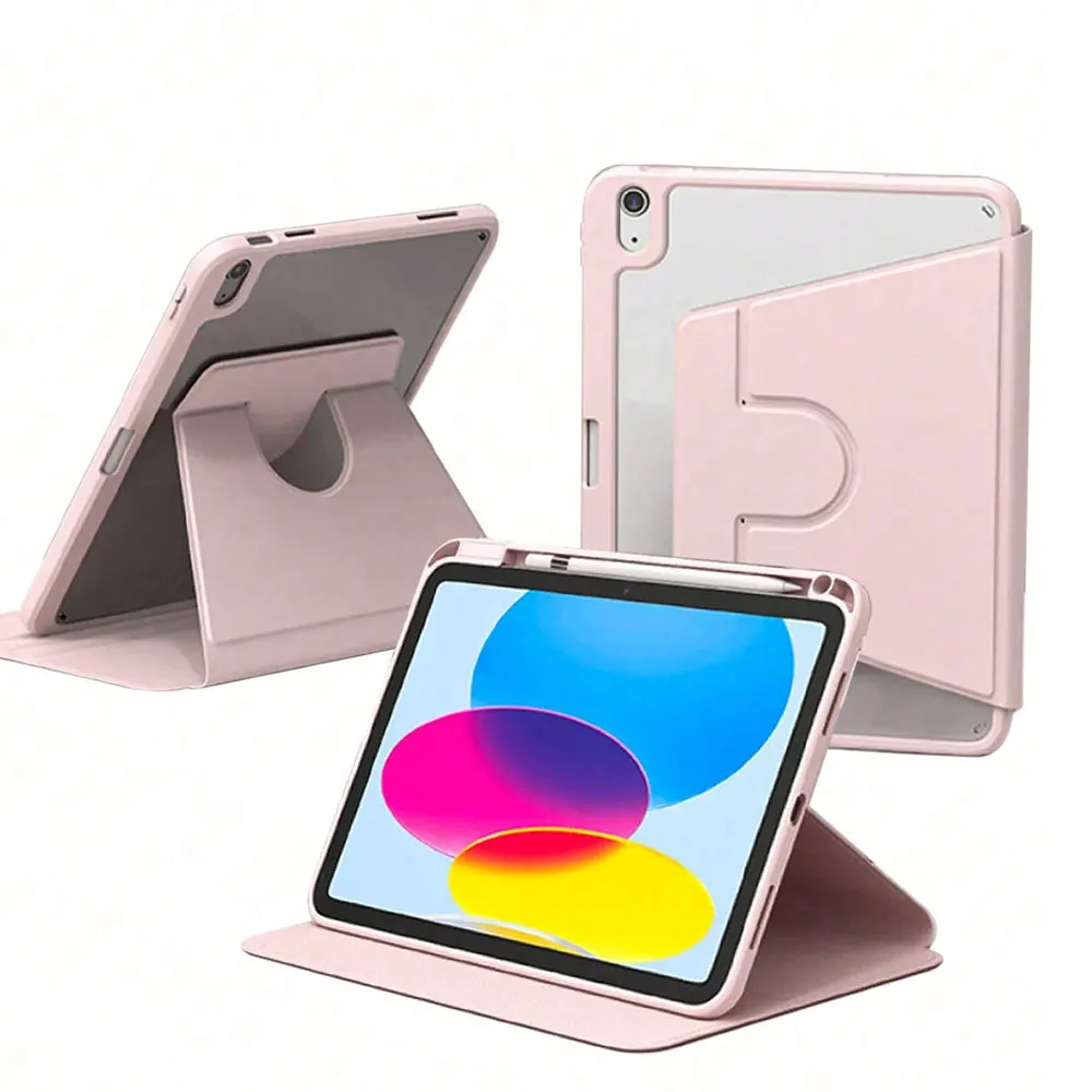 Acrylic 360° Rotating Tablet Case with Pencil Holder