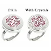 Flower of Life Stainless Steel 20mm Diffuser Locket Finger Ring Resizable Essential Oils Aromatherapy Ring Free 10Pads Dropship 5