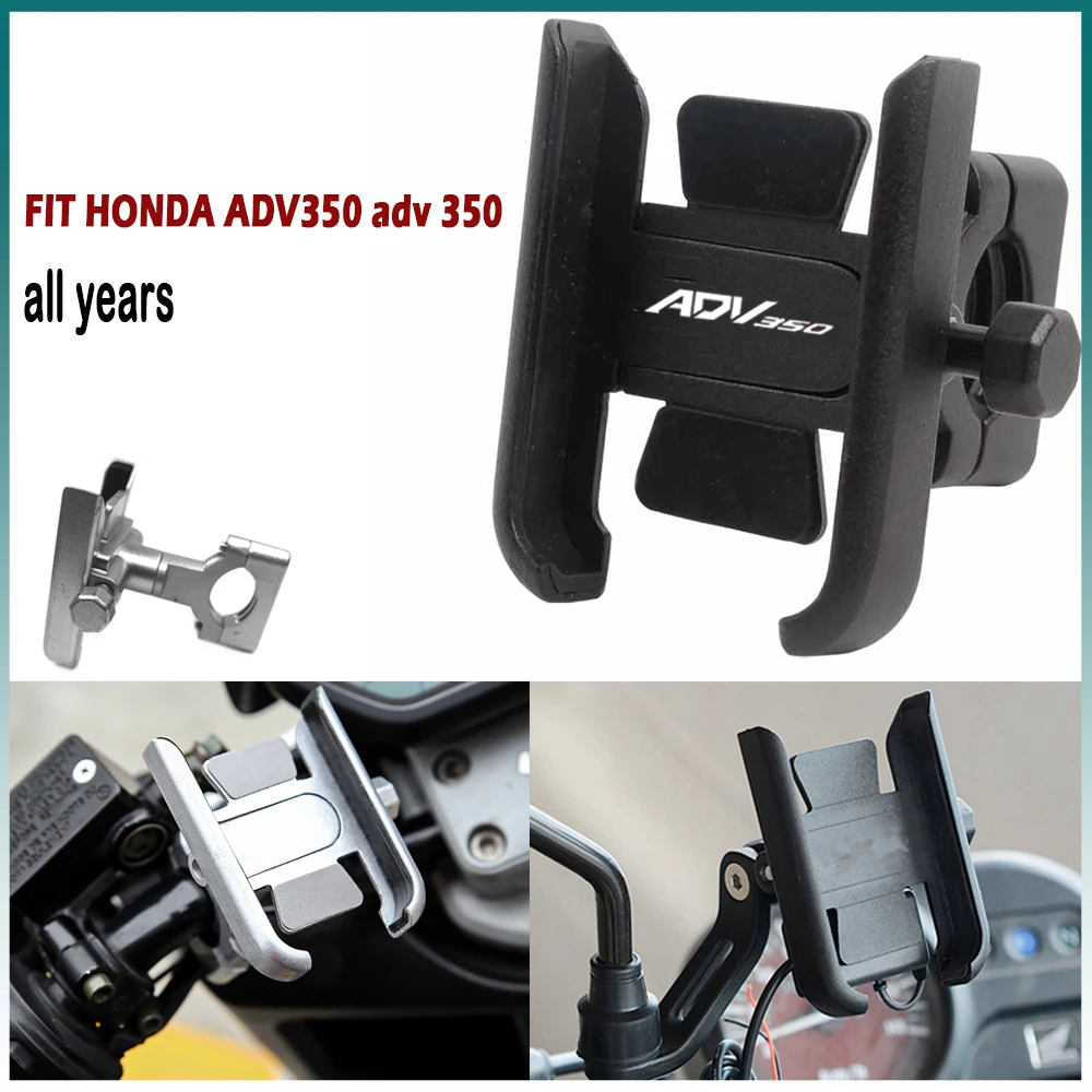 KBANDZ Accesorios de motocicleta para Honda ADV350 ADV 350 ADV150  motocicleta aluminio manillar espejo trasero teléfono móvil soporte GPS  soporte